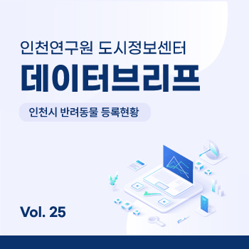 인천연구원 도시정보센터 데이터브리프 인천시 반려동물 등록현황 대표이미지입니다.